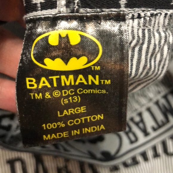 Batman striped pajama bottoms size Large - Picture 3 of 5
